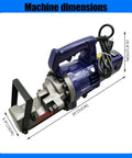 RC-32 Badass Portable Hydraulic Rebar Ripper 110V 3000W Electric Steel Bar Saw dimensions 20 inches long 5.9 inches wide 10.6 inches high.