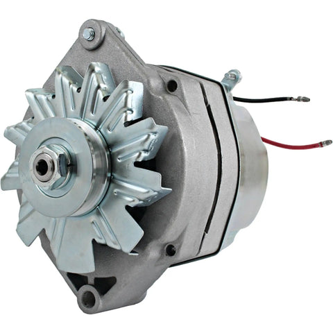 Delco Marine 12V 105 Amp 10SI Three-Wire Alternator Replacement for Volvo Penta Mercruiser Boats Drop-In OEM Match side view