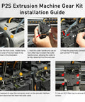 Installation guide for Drop In Extruder Gear Kit For Bambu Lab P2S With DLC Nano Coating And Double Helical Gear Upgrade