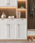 White kitchen cabinets with 20 Pack 3 Inch Antique Brass Cabinet Pulls Set for Kitchen Cabinets and Drawers Solid Zinc Alloy Cupboard Hardware.