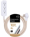 3 Outlet Power Strip Surge Protector Indoor Extension Cord 10 Ft Braided Flat Cord 16 Gauge 245 Joules 3 Prong
