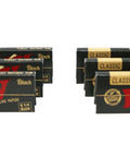 Classic Black One And A Quarter Size Natural Unrefined Ultra Thin 79mm Rolling Papers Six Packs Unbleached For Smooth Herbal Blends