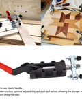 Heavy Duty 50mm Stroke Double Headed Push Pull Toggle Clamp for Welding Fixtures, ribbed handle and nodular cast iron base.