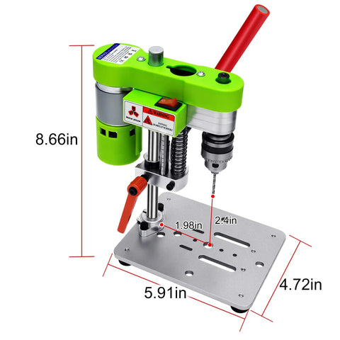 Beast Of A Mini Drill Press For The Home Shop Benchtop Portable Electric Drilling Machine With CNC 795 Motor And B10 Chuck Green