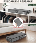 Soft Christmas Wrapping Paper Storage Bag 40 Inch Gift Wrap Organizer With Flexible Partitions And Pockets for under bed space