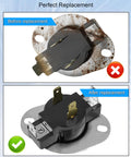 Comparison of old and new Dryer Cycle Thermostat Replacement For Most Washer Dryer Combos With Precise 153F To 138F