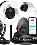 Level 2 Ev Charger 40 Amp 9.6Kw Wall Mount Home Charging Station J1772 Connector Nema 14-50 Plug with app and cord.
