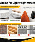 Suitable surfaces for 120 Piece Self Drilling Drywall Anchors And Screws Kit with lightweight materials and gypsum boards.