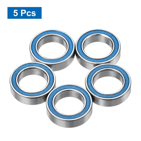 Five Pack MR117-2RS Deep Groove Ball Bearings 7x11x3mm Double Rubber Sealed And Pre-Lubricated Chrome Steel Micro Bearings