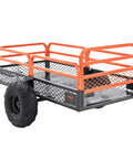Tow Behind Dump Cart For Lawn And Garden 1500 Pound Capacity 15 Cubic Feet Heavy Duty Yard Garden Trailer Universal Connection