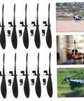 Model Airplane Propellers, 10 Sets, 5.70-In Lightweight Fold-Resistant Blades For STEM DIY Aircraft Projects, displayed with helicopters.