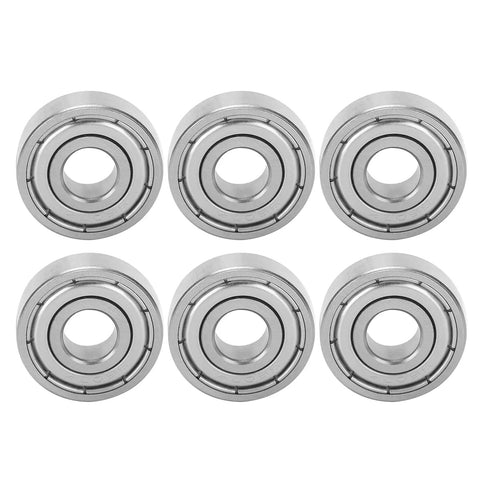 Close-up of 10 Pack Stainless Steel Ball Bearings 7x19x6mm for Roller Skates, Skateboards, Longboards, Inline Skates and Electric Scooters