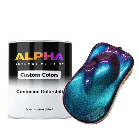 Gnarly Colorshift Chameleon Paint Basecoat Gallon Ready To Spray With Medium Reducer For A Badass Blue Green Purple Red Vibe And Sweet Ride Makeovers Over Black Or Bold Custom Wrap Alternatives with color sample and quart can