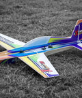 RC Foam Airplane Kit 710mm Xtreme Sports Aerobatic Plane For Adults With Motor ESC And Servos, ready for flight on grass.