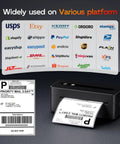 No Fuss Compact Wireless Thermal Label Printer For Quick Shipping And Packing 4X6 Sticker Generator printing a shipping label.