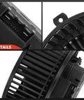 Close-up of Front Hvac Heater Blower Motor With Fan Cage for Buick Enclave, showing fan cage details and motor connection.