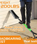 Spade Shovel For Transplanting And Digging In Tight Spaces 45 Inch Steel D Grip Spade With Fiberglass Handle loadbearing test
