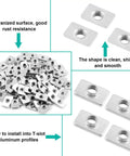 M5 Flat Sliding T Nuts 100 Pack For 2020 Series Aluminum Extrusion T Slot Profiles With 6mm Slot One Sixteenth Inch Thick Carbon Steel Build Heavy Duty Fastening Hardware For Quick Secure Adjustments, galvanized flat T-nuts for 2020 aluminum extrusion