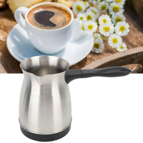 Turkish Coffee Maker 600ML Stainless Steel Electric Kettle With Large Capacity For Coffee Tea And Milk Ergonomic Anti Scald Handle Pot Warmer US Plug Do It All Kitchen Gadget.