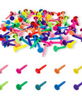 100 Piece Brass Paper Fasteners Set Multicolor Mini Brads For Paper Crafts DIY Projects Pins For Crafts Lovers shown in assorted colors