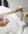 Wall Mount Tub Filler With Hand Shower And Sprayer Single Handle Waterfall Bathtub Faucet Matte Black Dope Waterfall Flow