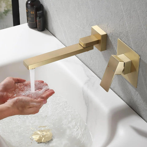 Wall Mount Tub Filler With Hand Shower And Sprayer Single Handle Waterfall Bathtub Faucet Matte Black Dope Waterfall Flow