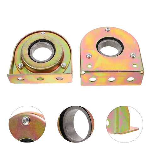 Heavy Duty 2 PCs Iron Bearing Housing Roller Kit Fits Greenhouse Pulley Systems For Ag Ventilation Fans Weather Resistant Build For Stable Equipment Operation Universal Fit Easy Install Farm Needs Secure Runs So You Can Focus On Growing Crops, 2 pcs
