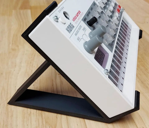 45 Degree Angled 3D Printed Black Stand For Korg Volca Drum Beat Bass Keys FM Kick And Synths Mount Your Volca Gear Securely