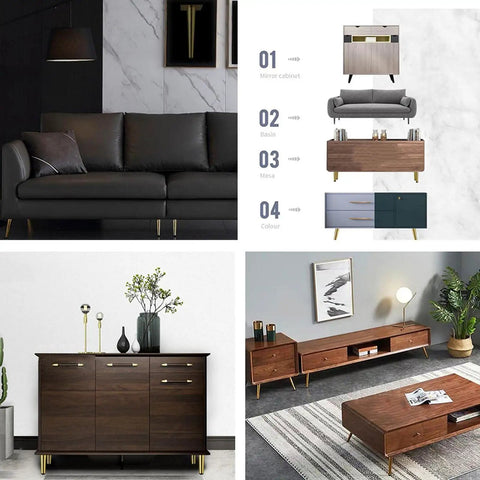 Pick Up Four Pack Cone Metal Furniture Legs With Heavy Duty Iron Build And Wide Base Plate For Zero Wobble Stability Easy Replace Hardware For Desks Cabinets Chairs And Couches Built Tough on modern furniture.