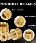 Two Pack Pressure Washer Adapters Three Eighths Inch Male Quick Plug To M22 14mm Male Quick Connect Brass Swivel Fittings For Power Washers Hose Beefy Durability brass threaded fittings