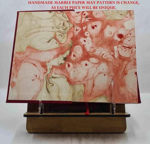 Enamel Industry Raw Materials And Chemical Technology 1914 Edition Premium Leather Bound Collectors Guide with unique marble paper.