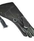Heavy Duty Black Nubuck Leather Falconry Glove For Eagle Hawk Falcon Owl Handling Left Hand 14 Inch Protection From Talons