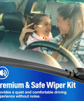 Mazda CX-5 Rear Windshield Wiper 2013-2025 with streak-free OEM back wiper blades, image shows safe family driving experience.