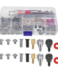 332 PC Computer Screws Kit For Repair And Maintenance Iron Nickel Plated Small Machine Screws Set For Boxed PC Cases