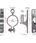 Heavy Duty Stainless Steel Gate Hinge With Wall Mount And Screw Mount Fits Fence Posts Up To 35mm Rustproof Sturdy Gate Post Hinge