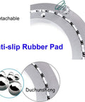 Close-up of Heavy Duty Tabletop Lazy Susan Base With 360 Degree Rotating Ball Bearing Aluminum Alloy Swivel Platform showing parts.