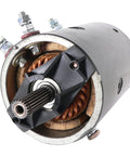Beefed-Up 12V Winch Motor Replacement For Warn 20 Spline With Double Ball Bearing Fits MRVB4 MRVB5 MRVB7 close-up view