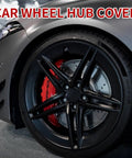 4 Pcs Black Wheel Center Hub Caps Snap In Cover Universal Fit Heavy Duty Abs Build Tough As Nails Street Ready Auto Shield on vehicle wheel