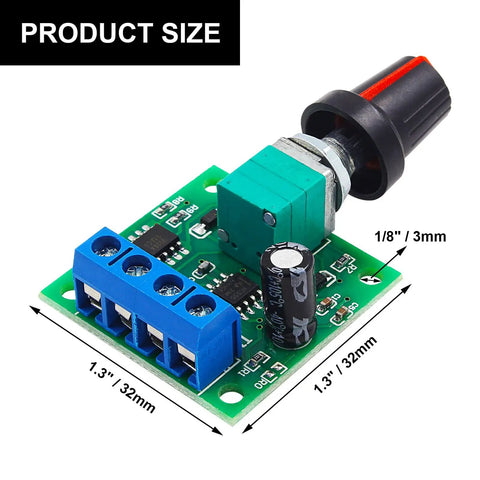 3 Pack Pwm Motor Speed Controller Dc 1 8v To 12v Mini Switch Rc Car Throttle Dial heavy duty precision governor circuit board with dimensions