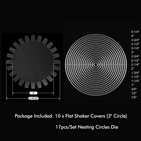 Flat Shaker Covers And Nesting Circle Dies For Shaker Card Making And DIY Scrapbooking With Clear Acetate Sheets Metal Cutting Dies