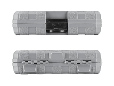 Gray storage case for Three Eighths Inch Drive Triple Square Socket Set Eight-Piece With Case S2 Steel XZN Bits M4 Through M12.