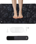 Feet on Universal Grounding Mat Kit With Wrist Strap For Sleep Boost, Pain Relief, Inflammation Reduction, And Balance, 23.6 By 13 Inch