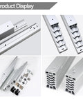 Heavy Duty Aluminum Drawer Slides With Full Extension And Concealed Table And Desk Hinge No Fuss Smooth Gliding Rails, hardware display