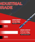 Graph comparing Keewaki Cross-Tip Carbide Masonry Drill Bit Set's cutting efficiency and wear resistance to normal standards.