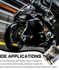 Motorcycle with 12V Heavy Duty Turn Signal Relay 2 Pack 2 Pin in foreground, illustrating wide application capability