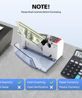 Efficient Money Counting Machine With LED Display Counts 600 Bills Per Minute Portable Cash Counter showing bill processing