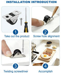 Installation steps for Eight Pack Mini Fixed Caster Wheels 1/2 Inch Quiet Rubber Casters with Metal Top Plate for Furniture