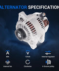 80 Amp 12V Alternator For 2006 To 2014 Toyota Yaris With 4 Groove Pulley Plug And Play Clockwise Rotation Replacement Part 1042108180 11203N 11505 Fits Yaris Models