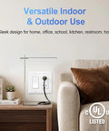 Two Single Pole Rocker Switches With 2 Gang Decora Wall Plate Set, Easy Install Kit With Screws, Fits Standard Electrical Boxes, UL And CUL Certified For Safety, Dope Home Upgrade For Quick, Clean, Modern Switch Panel in a living room wall plate