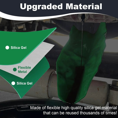 Flexible Foldable Oil Change Funnel For Automotive Use Bendable Draining Tool That Prevents Spills multi-layer silica gel material